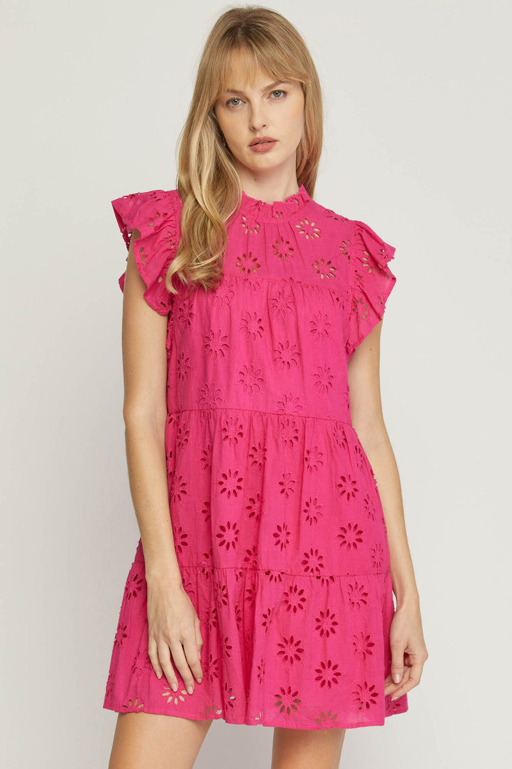 Pink Eyelet Dress – Striped Box Boutique
